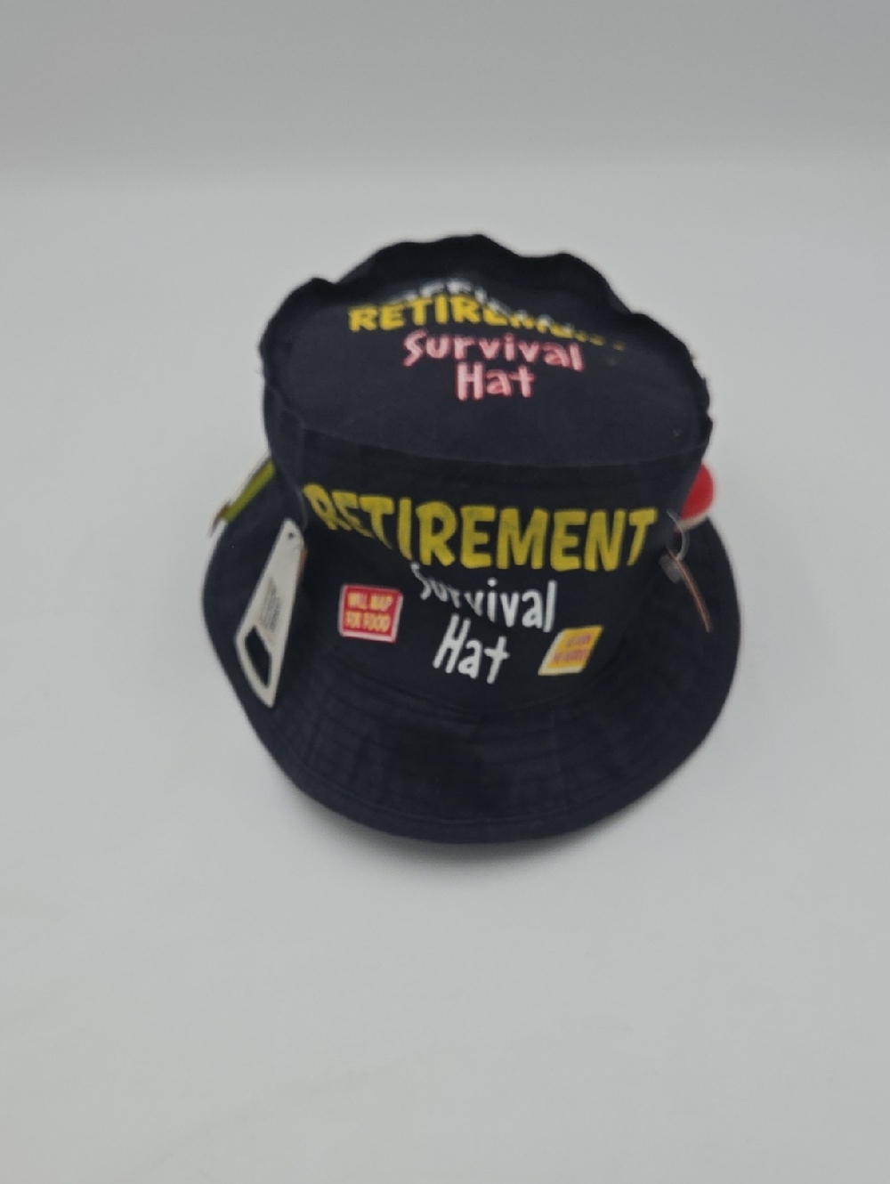 Retirement Survival Hat - Black Bucket Hat